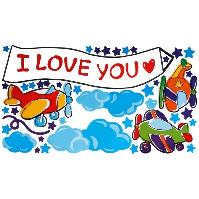 Slickblue Little Helicopter Vinyl Wall Art 12.6" x 23.6" - Cheerful Decals for Kids’ Bedrooms and Playrooms