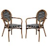 Alamont 2pk Commercial Thonet Stacking Chairs with Arms - 3 of 4