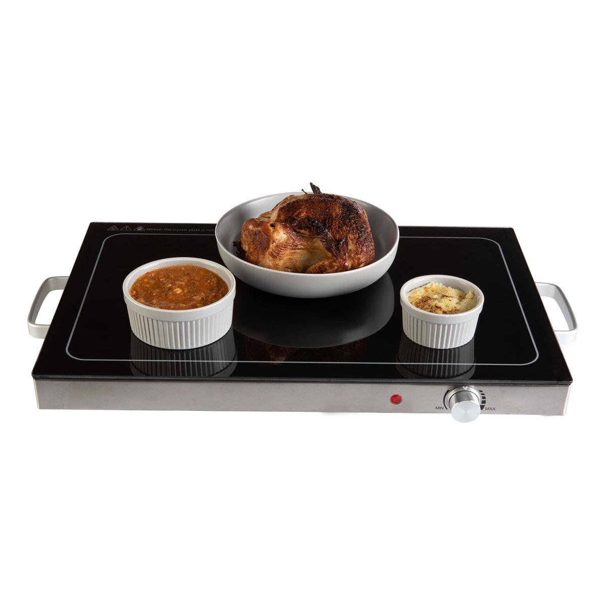 Classic Cuisine Electric Warming Tray - Food Warmer with 3 Temperature Settings, Stainless Steel Construction and Cool-Touch Handles - thumbnail 9