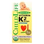 ChildLife Essentials Organic Vitamin K2 Drops, Natural Berry, 5 mcg, 0.25 fl oz (7.5 ml)