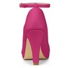 Allegra K Women's Back to College Round Toe Stiletto Heel Ankle Strap Pumps - 3 of 4