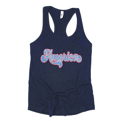 Simply Sage Market Women's Grunge America Cursive Graphic Racerback Tank