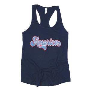 Simply Sage Market Women's Grunge America Cursive Graphic Racerback Tank - 1 of 2