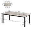 TROPOW 71 Inch Industrial Dining Table for 6-8 People, Wooden Rectangle Long Dinner Kitchen Table with Metal Legs, Round Corners, Writing Office Desk - 4 of 4