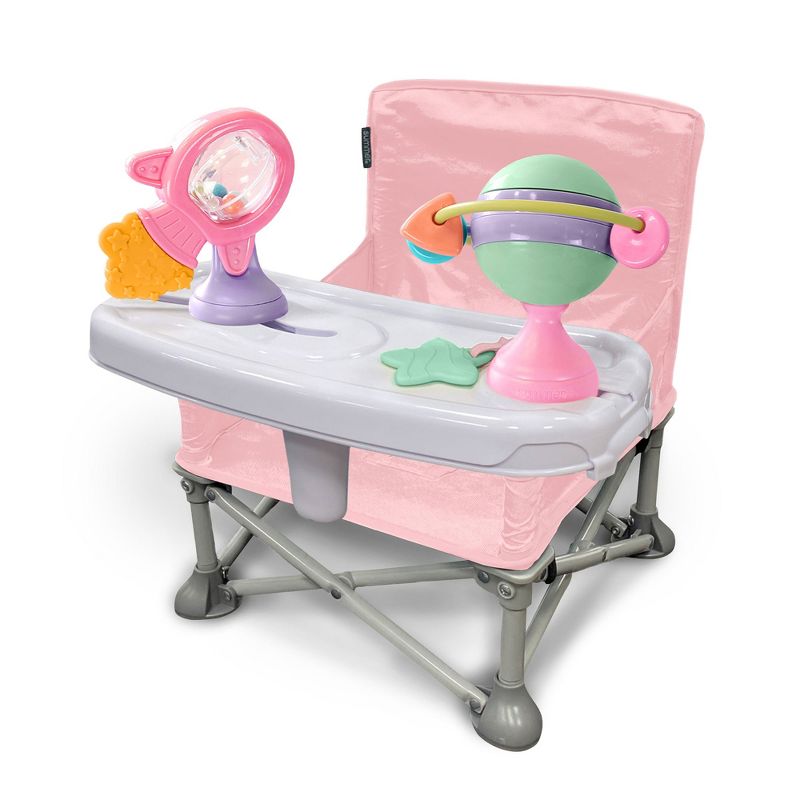 Summer Infant Pop 'N Sit Eat 'N Play Multipurpose Portable Indoor and Outdoor Chair for Playtime with Removable Trays and Travel Bag, Pink, 5 of 7