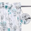 Watercolor Floral Print Rod Pocket Short Cafe Kitchen Curtains - 3 of 4