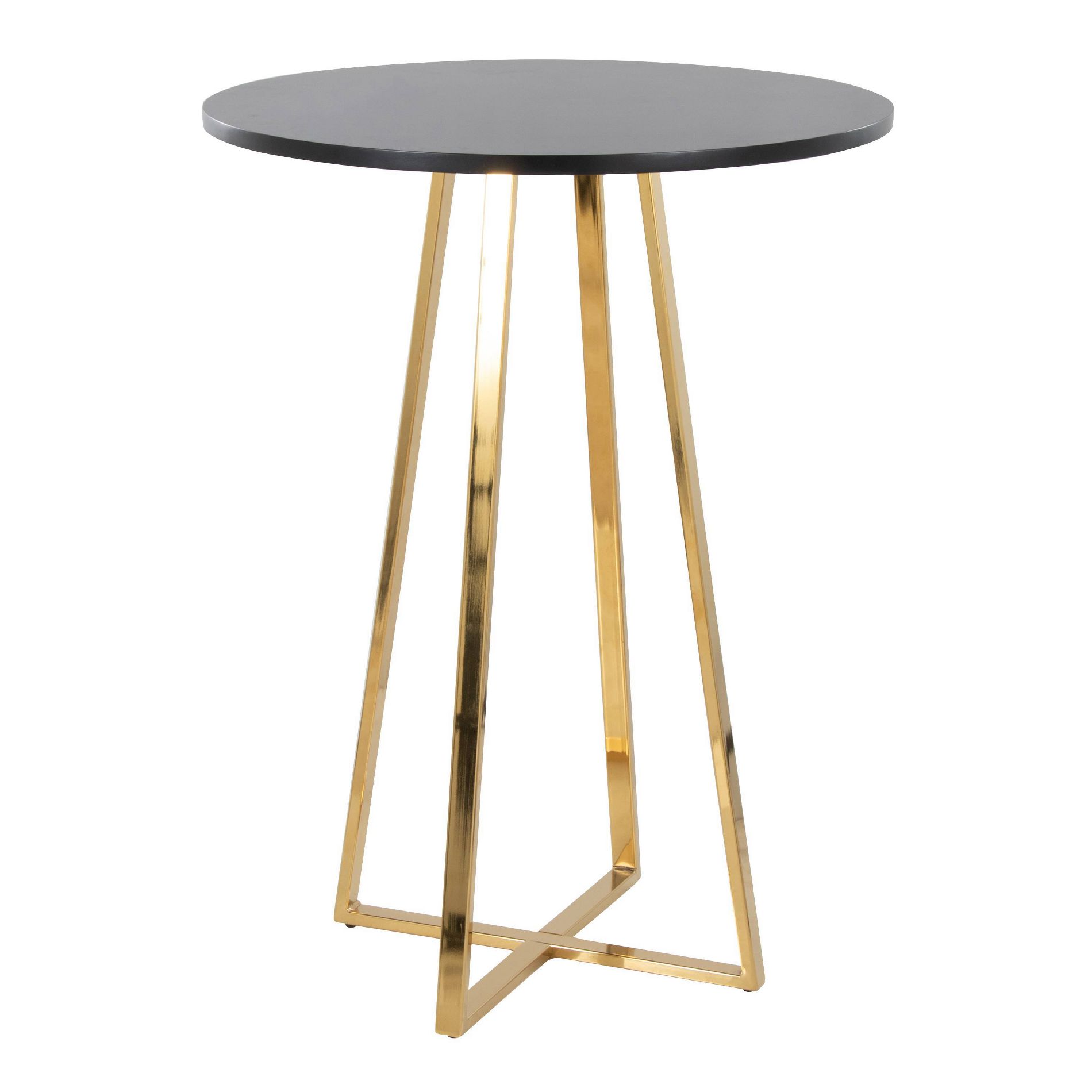 LumiSource Cosmo MDF Counter Table Gold/Black