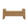 ACEPANO Modern Teddy Plush Storage Bed Bench with Armrests for Living Room & Bedroom-Coffee - 4 of 4