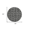 Black Gray And Ivory Geometric Washable Indoor Outdoor Area Rug - 3 of 4