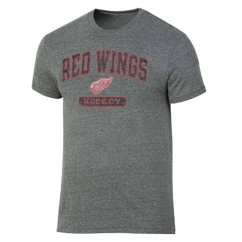 NHL Detroit Red Wings Men s Gray Tri Blend T Shirt S