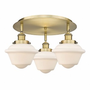 Oxford - 3 Light Flush Mount In Art Deco Style-8 Inches Tall and 18.25 Inches Wide - 1 of 1
