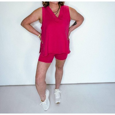 Women's Oversized Jersey Tank Top - LALAMIA