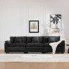3 Seats Wider Armrest Chenille Modern Sectional Couch with Ergonomic Design and Flexible Modular - 2 of 4