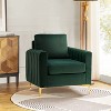 Iapygia Contemporary Tufted Wooden Upholstered Club Chair with Metal Legs for Bedroom and Living Room Club Chair| ART OF LIVING DESIGNS - 2 of 4