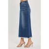 Women's High Rise Frayed Long Pencil Skirt - RISEN - 2 of 4