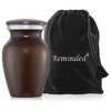 Reminded Small Cremation Memorial Urn for Human Ashes, Mini Keepsake with Velvet Case - 4 of 4