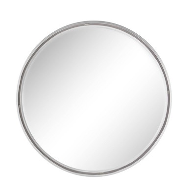 Contemporary Metal Decorative Wall Mirror Gray - CosmoLiving by Cosmopolitan