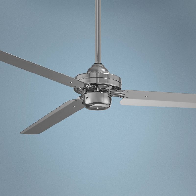 54" Minka Aire Steal Brushed Nickel Ceiling Fan with Wall Control, 2 of 5