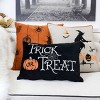 ChicFurnit Bed Pillows Halloween Trick or Treat Embroidered Lumbar Pillow Pumpkin Pillow for Halloween Home Decor, Black, 14"*1"*20" - 2 of 4