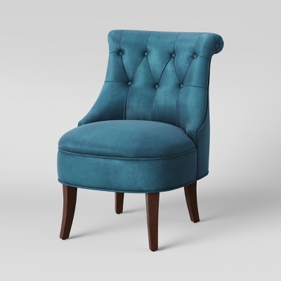 blue velvet chair target