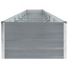 vidaXL Raised Garden Bed Galvanized Steel Outdoor Planter Gray - 2 of 4