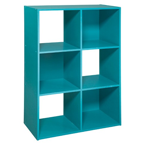 6 Cube Organizer Shelf Turquoise 11 Room Essentials