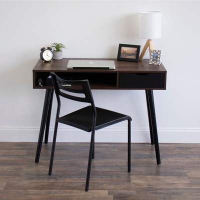 Humble Crew Black Metal Armless Desk Chair