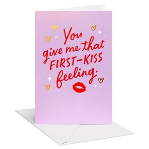 Romantic Valentine's Day Card First Kiss - 1 of 3