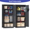 KTMBDW Metal Garage Storage Cabinet with 2 Doors and 3 Adjustable Shelves, 71" Steel Lockable File Cabinet,Locking Tool Cabinets for Office,Home - 4 of 4