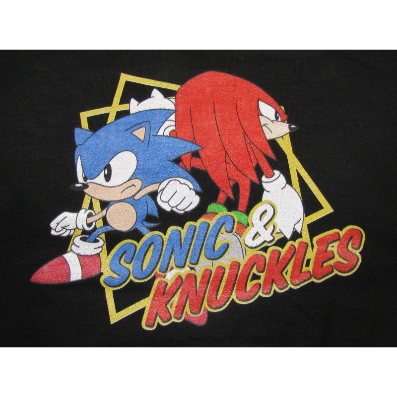 Sonic The Hedgehog Sonic & Knuckles Boy's Black Long Sleeve Shirt, 2 of 3