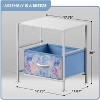 Sorbus Nightstand with 2 Drawers - Steel Frame, Wood Top & Easy Pull Fabric Bins - Great for Home, Bedroom, Office & College Dorm - Tie Dye Blue - 3 of 4