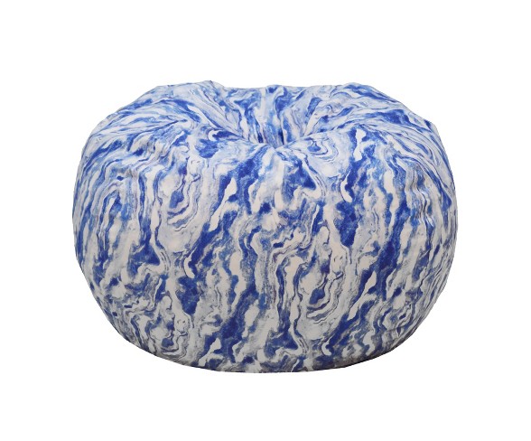Microsuede Bean Bag Blue Marble - Acessentials