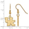 Black Bow Jewelry 14k Yellow Gold Plated Sterling Silver Kentucky Wildcats NCAA Dangle Earrings - 2 of 3
