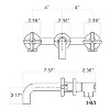 PAGED Bathroom Sink Faucet Wall-Mounted Bathroom Faucets Single Handle Faucet with Pop-Up Drain (No Overflow) - 4 of 4