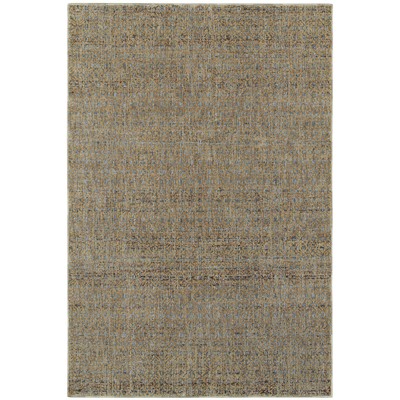 Oriental Weavers Atlas 8048B Blue/ Gold Indoor Area Rug - 3'3" x 5'2"