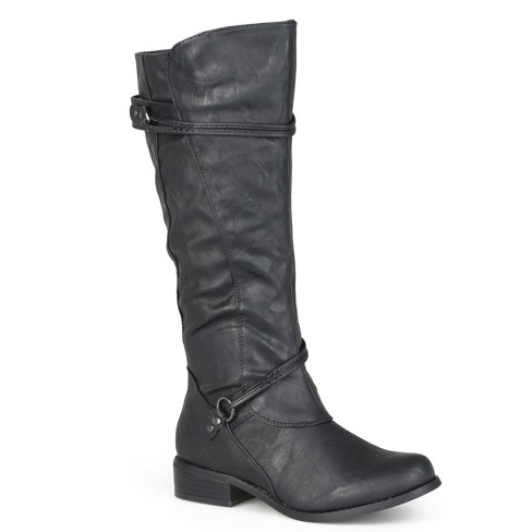 Journee Collection Womens Harley Stacked Heel Riding Boots Black 11 ...