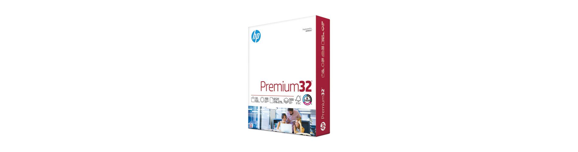 HP Premium Choice LaserJet Paper, 100 Bright, 32 lb Bond Weight, 8.5 x 11, Ultra White, 500/Ream