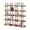 TOAOTBNBO Industrial Storage Bookshelves, Large Geometric Bookcase with Upright Panels Floor Standing Shelf for Living Room - 2 of 4