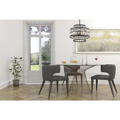Matte Black Crystal Drum LED Pendant Light