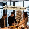 60 - Light 54’’ Crystal Dimmable LED Kitchen Island Rectangle Chandelier - 3 of 4