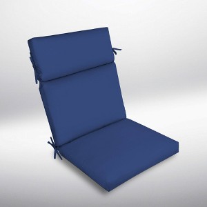 Canvas Texture Cartridge Chair Cushion Lapis - Arden Selections