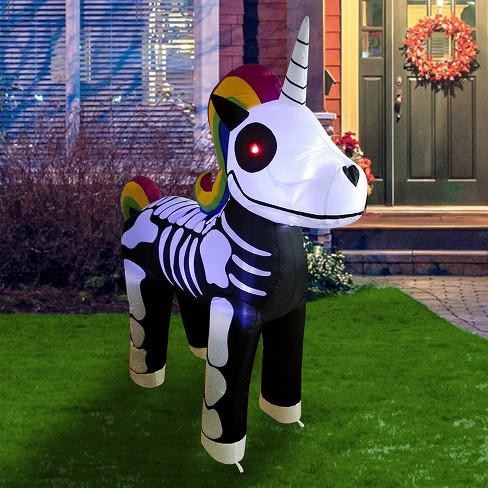 Joiedomi 5 Ft Skeleton Unicorn Inflatable : Target