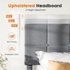 MAYEERTY Queen Bed Frame with Headboard, Linen Upholstered Platform Bed Frame with Wooden Strip Support, Under Bed Storage, Grey - 4 of 4