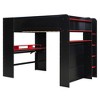 Polibi Full Size Gaming Loft Bed with RGB Light Strip, USB Charging and Storage Space - 3 of 4