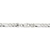 Black Bow Jewelry 7mm Sterling Silver Flat Figaro Chain Bracelet - image 3 of 4