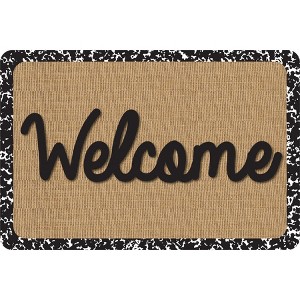Ashley Productions® The Original Fun Mat™, Welcome Mat, 15.5" x 23.5", Burlap Composition Welcome - 1 of 1