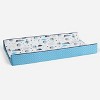 Bacati - Woodlands Aqua/Navy/Gray Aqua Arrows Boys Cotton Changing Pad Cover - 3 of 4