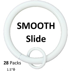 1 1-2 inch Metal Curtain Rings with Eyelets - 8 Finishes - 1 of 4