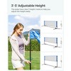 Adjustable Badminton Net for Volleyball & Pickleball, 13ft Wide Foldable Nylon Net with Poles, Indoor Outdoor Use for Kids & Adults - 2 of 4