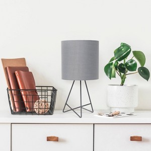 Creekwood Home Glamora 14" Modern Chic Wire Table Lamp with Feit LED (Includes LED Light Bulb) - 1 of 4
